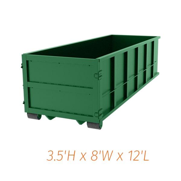 10-yard dumpsters can be used for residential projects such as small renovations or yard waste removal